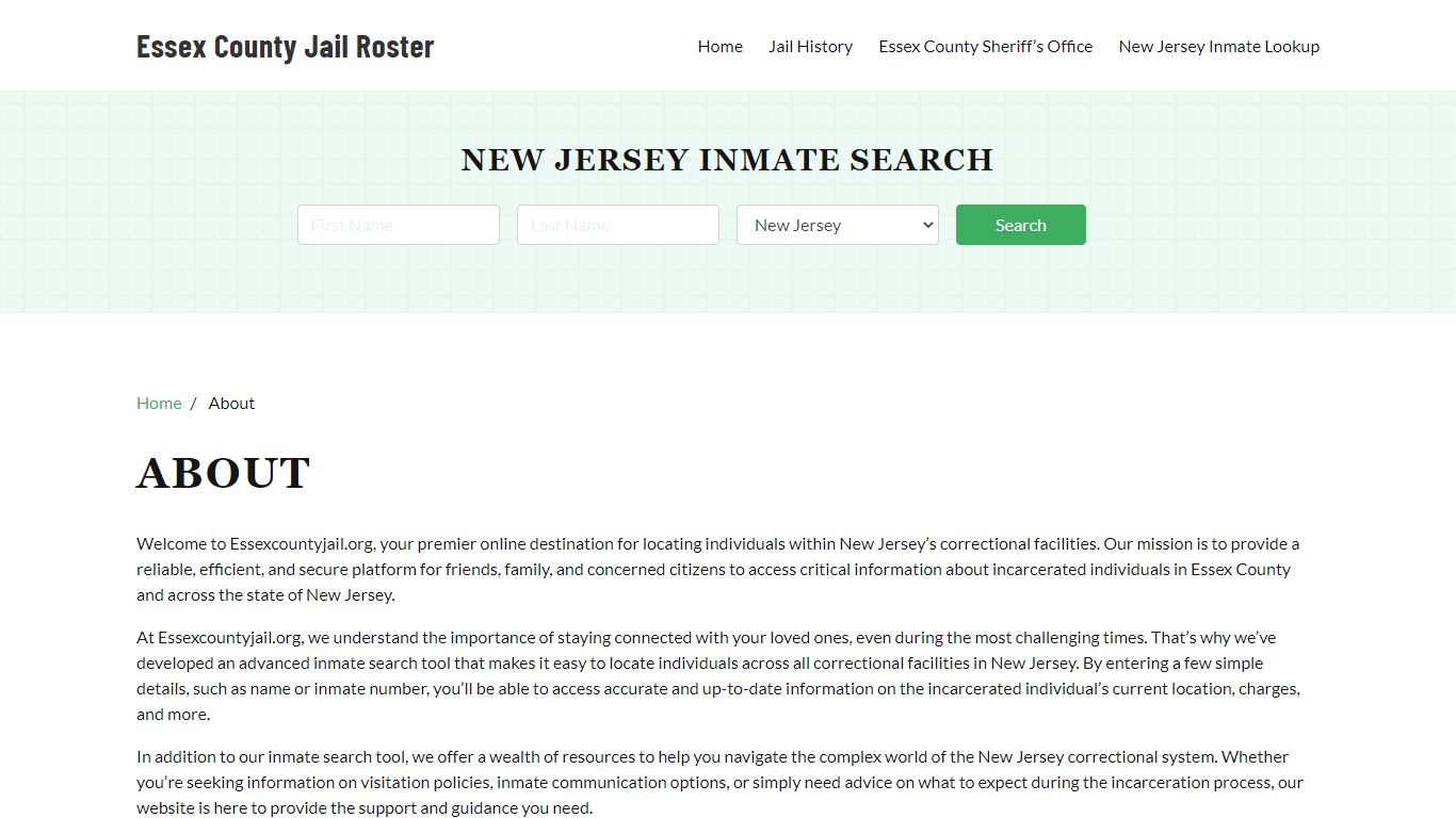 New Jersey Inmate Search - essexcountyjail.org